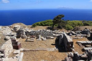 Ruine antique Thera à Santorin