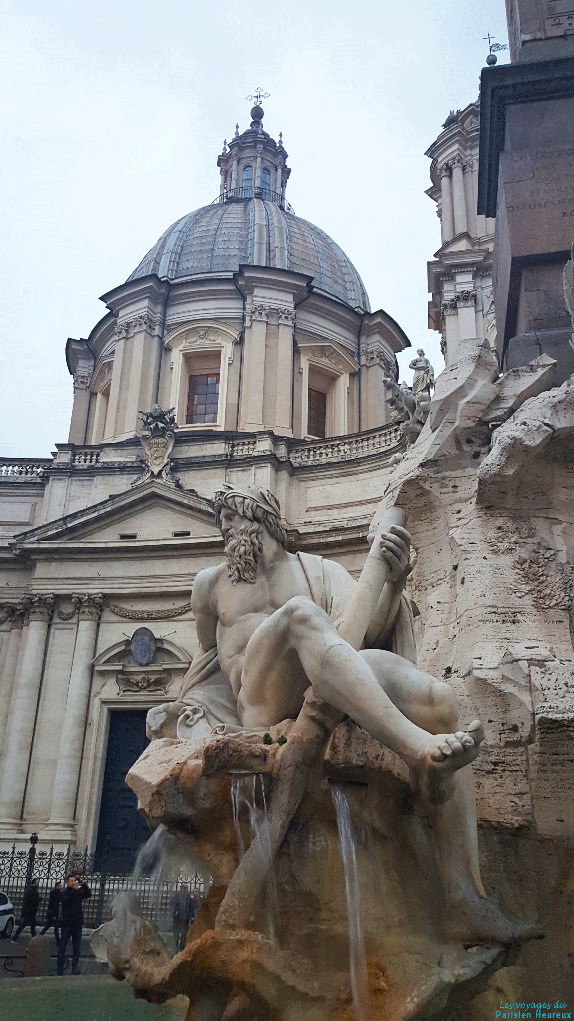 La fontaine des Quatre-Fleuves à Rome