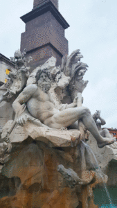 La fontaine des Quatre-Fleuves à Rome
