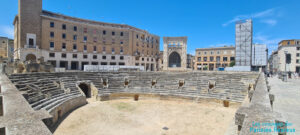 L'Amphithéâtre Romain sur la Piazza Sant'Oronzo à Lecce dans les Pouilles en Italie