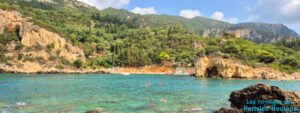 La Plage de Paleokastritsa à Corfou en Grèce