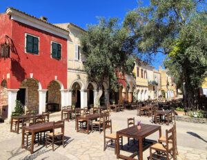 Un village à Corfou en Grèce