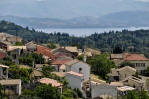 Le village de Skripero à Corfou