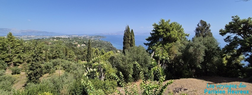 Vue sur mer à Corfu en Grèce