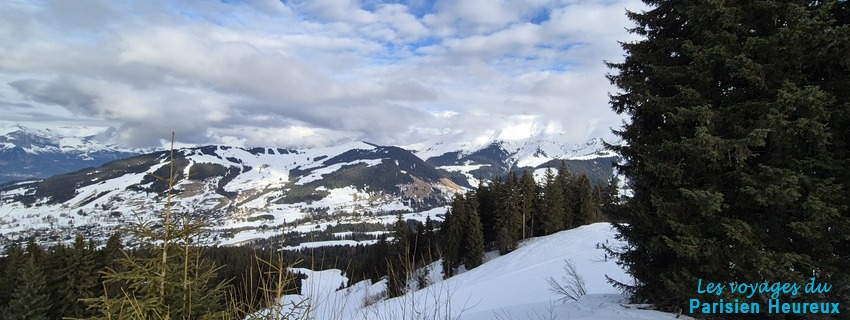 Montagnes à Megève dans les Alpes en France
