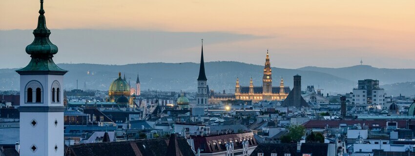 Vue sur les toits de Vienne en Autriche 